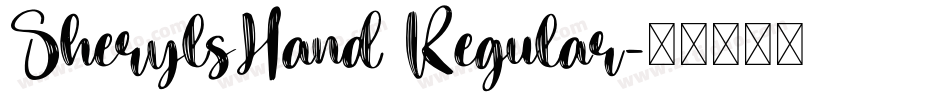 SherylsHand Regular字体转换